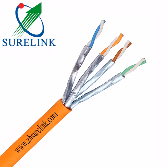 공장 4pair 23AWG 실내 실외 구리 또는 CCA 1000FT 305m 통과 Fluke 테스트 데이터 케이블 네트워크 케이블 이더넷 케이블 UTP Cat 6 FTP CAT6A SFTP F/UTP LAN 케이블
