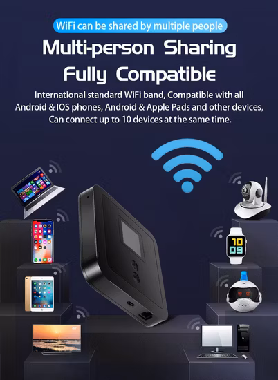 Sunhans 4G LTE 5g Nr 모뎀 Kleiner mobiler WiFi6 핫스팟 8000mAh 포켓 듀얼 밴드 SIM WiFi 라우터