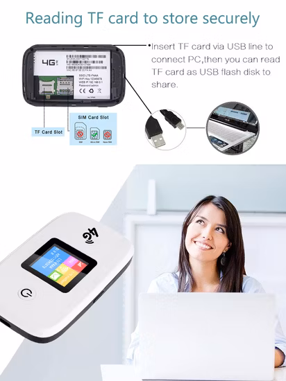 제조업체 OEM 및 ODM 3G 4G LTE 포켓 핫스팟 Mifi 무선 네트워크 라우터(SIM 카드 슬롯 포함)